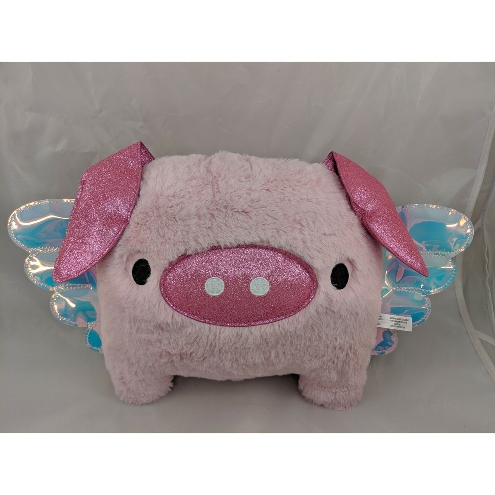 Pink‎ Pig Plush with Wings Pillow 10 Inch Stuffed Animal toy Fly Flying